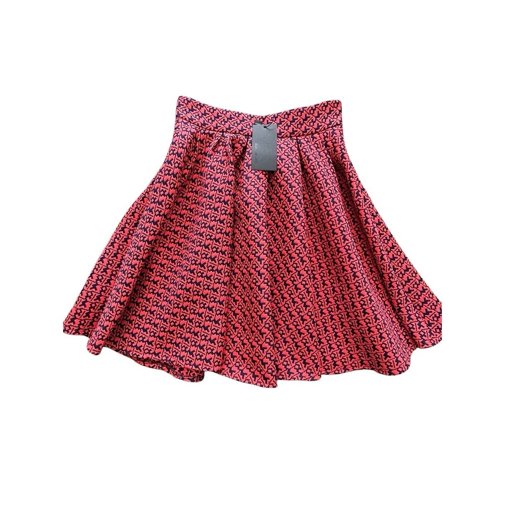 Revolve Blaque Label Skirt‎ Full Aztec Print Red Blue New Preppy Dance #BBB7-1